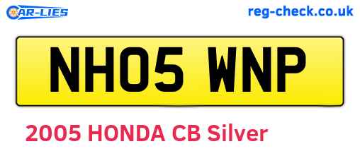 NH05WNP are the vehicle registration plates.