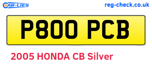 P800PCB are the vehicle registration plates.