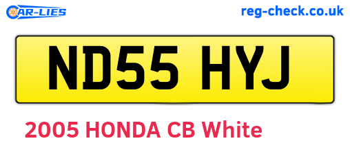 ND55HYJ are the vehicle registration plates.