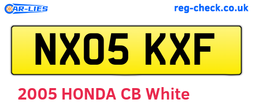 NX05KXF are the vehicle registration plates.