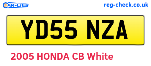 YD55NZA are the vehicle registration plates.