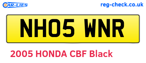 NH05WNR are the vehicle registration plates.
