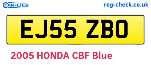 EJ55ZBO are the vehicle registration plates.