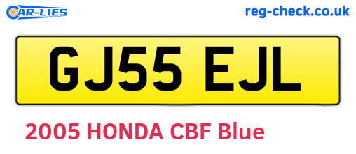 GJ55EJL are the vehicle registration plates.