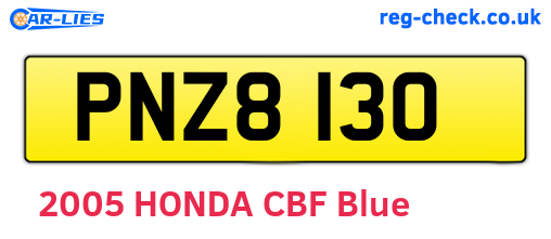 PNZ8130 are the vehicle registration plates.