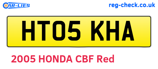 HT05KHA are the vehicle registration plates.