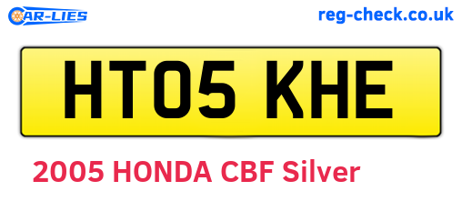 HT05KHE are the vehicle registration plates.