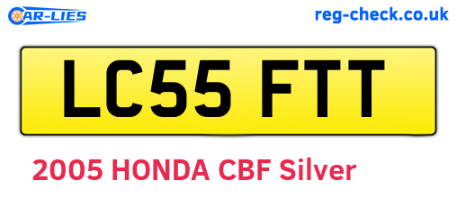LC55FTT are the vehicle registration plates.
