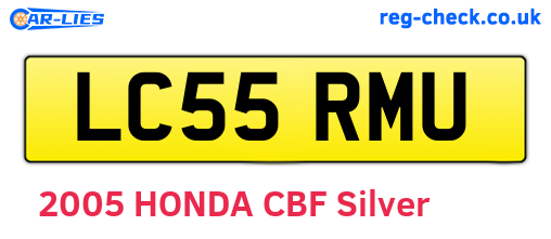 LC55RMU are the vehicle registration plates.