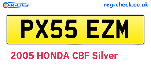 PX55EZM are the vehicle registration plates.