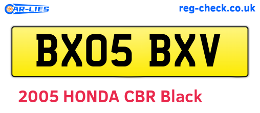 BX05BXV are the vehicle registration plates.