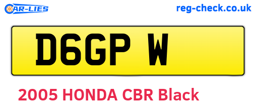 D6GPW are the vehicle registration plates.