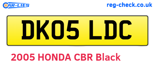 DK05LDC are the vehicle registration plates.