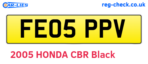 FE05PPV are the vehicle registration plates.