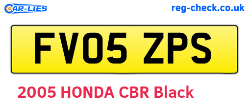 FV05ZPS are the vehicle registration plates.