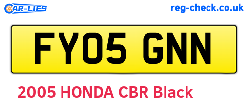 FY05GNN are the vehicle registration plates.