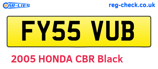 FY55VUB are the vehicle registration plates.