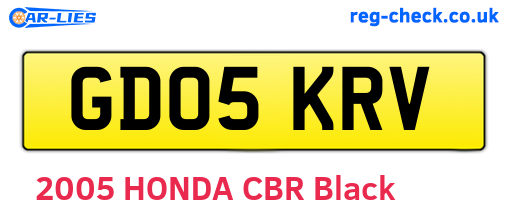 GD05KRV are the vehicle registration plates.