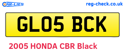 GL05BCK are the vehicle registration plates.