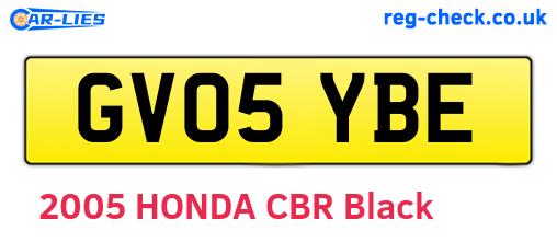 GV05YBE are the vehicle registration plates.