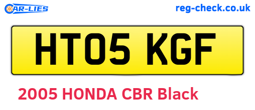 HT05KGF are the vehicle registration plates.