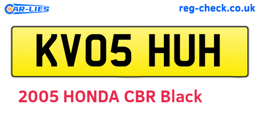 KV05HUH are the vehicle registration plates.