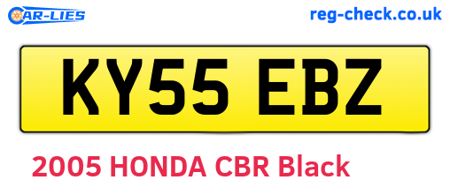 KY55EBZ are the vehicle registration plates.