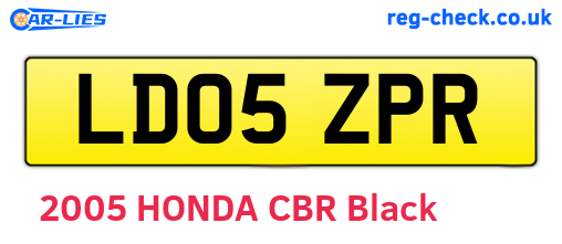 LD05ZPR are the vehicle registration plates.