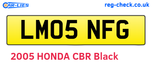 LM05NFG are the vehicle registration plates.