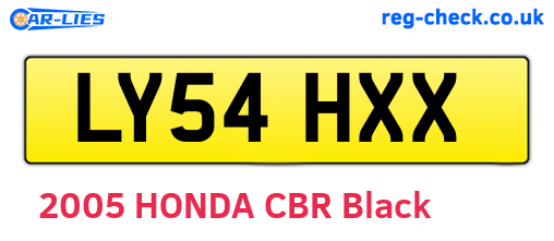 LY54HXX are the vehicle registration plates.