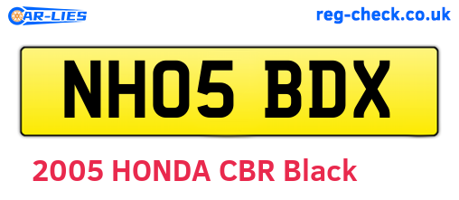 NH05BDX are the vehicle registration plates.