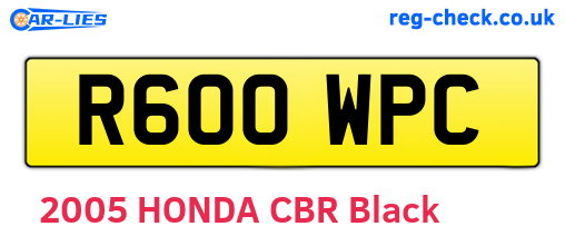 R600WPC are the vehicle registration plates.