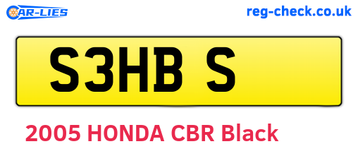 S3HBS are the vehicle registration plates.