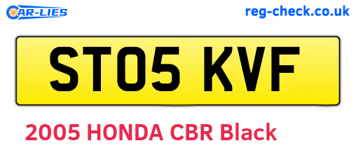 ST05KVF are the vehicle registration plates.