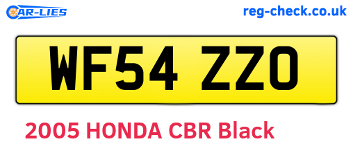 WF54ZZO are the vehicle registration plates.