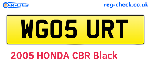 WG05URT are the vehicle registration plates.