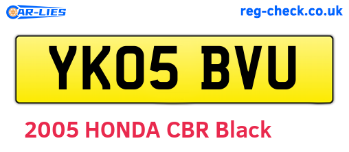 YK05BVU are the vehicle registration plates.