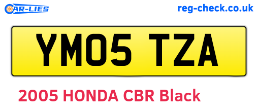 YM05TZA are the vehicle registration plates.