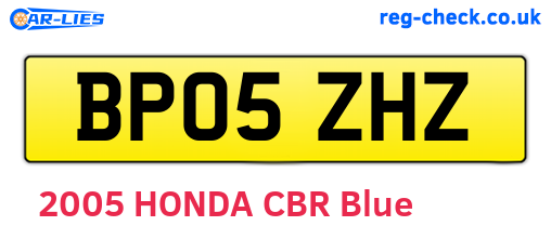 BP05ZHZ are the vehicle registration plates.