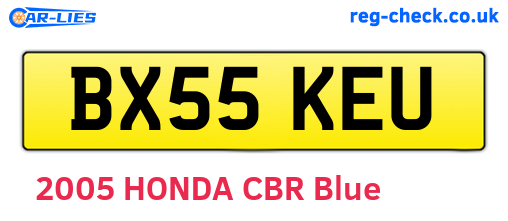 BX55KEU are the vehicle registration plates.