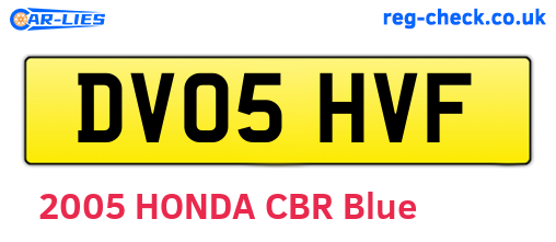 DV05HVF are the vehicle registration plates.