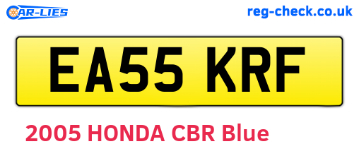 EA55KRF are the vehicle registration plates.