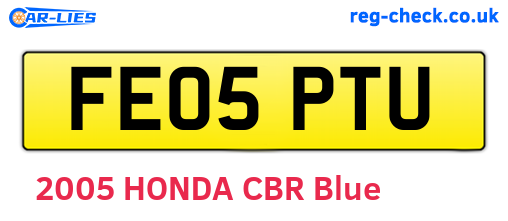 FE05PTU are the vehicle registration plates.
