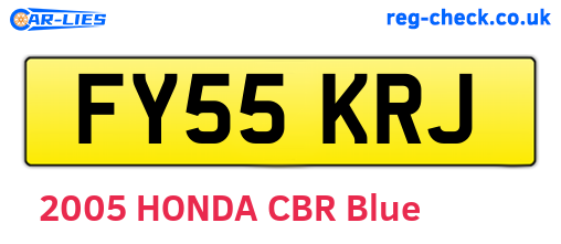 FY55KRJ are the vehicle registration plates.