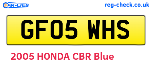 GF05WHS are the vehicle registration plates.