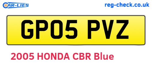 GP05PVZ are the vehicle registration plates.