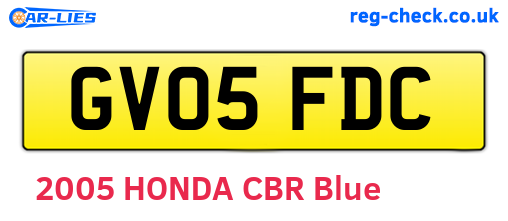 GV05FDC are the vehicle registration plates.