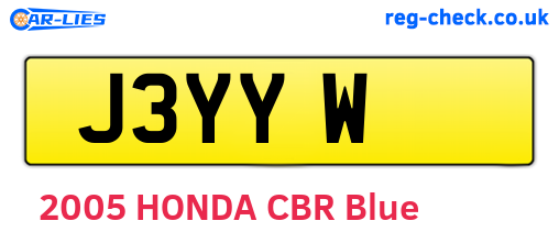 J3YYW are the vehicle registration plates.