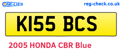 K155BCS are the vehicle registration plates.