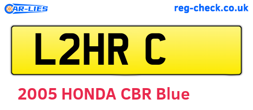 L2HRC are the vehicle registration plates.